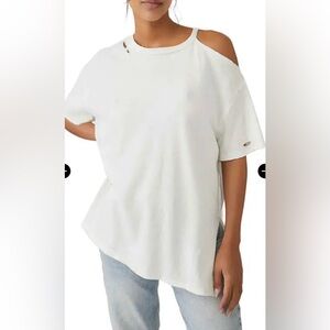 NWT $58 We The Free Saturn Cutout T-Shirt - Tofu